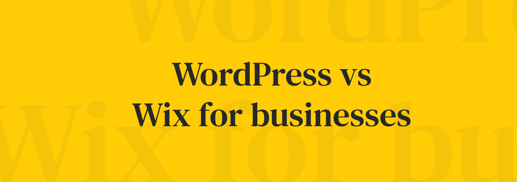 Wordpress vs wix blog banner