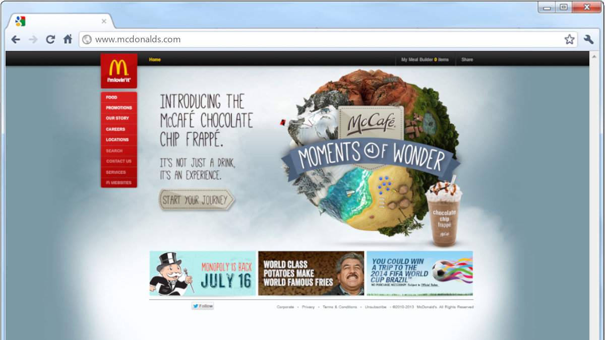 mcdonalds website 2010s