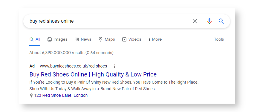 google-ads-red-shoes
